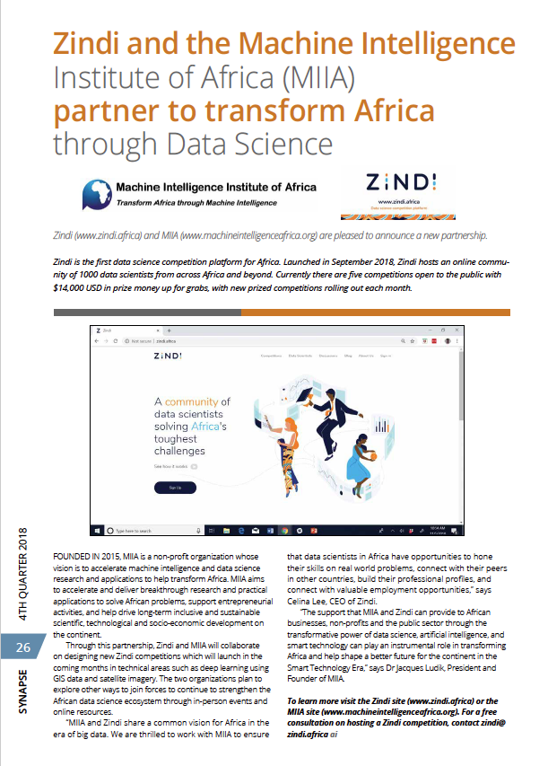 Zindi and MIIA partner to transform Africa through Data Science