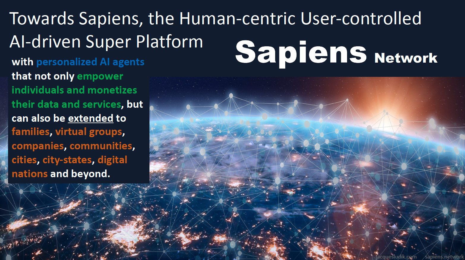 Sapiens, the Decentralized Human-centric User-controlled AI-driven Super Platform