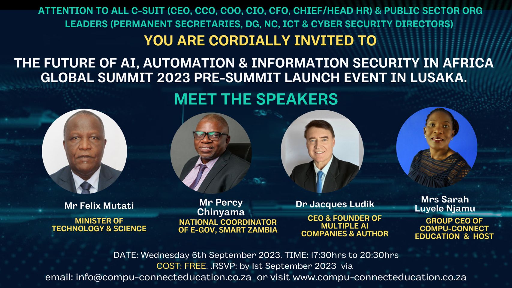 The Future of AI, Automation, and Information Security – Pre-summit Launch 6 September 2023