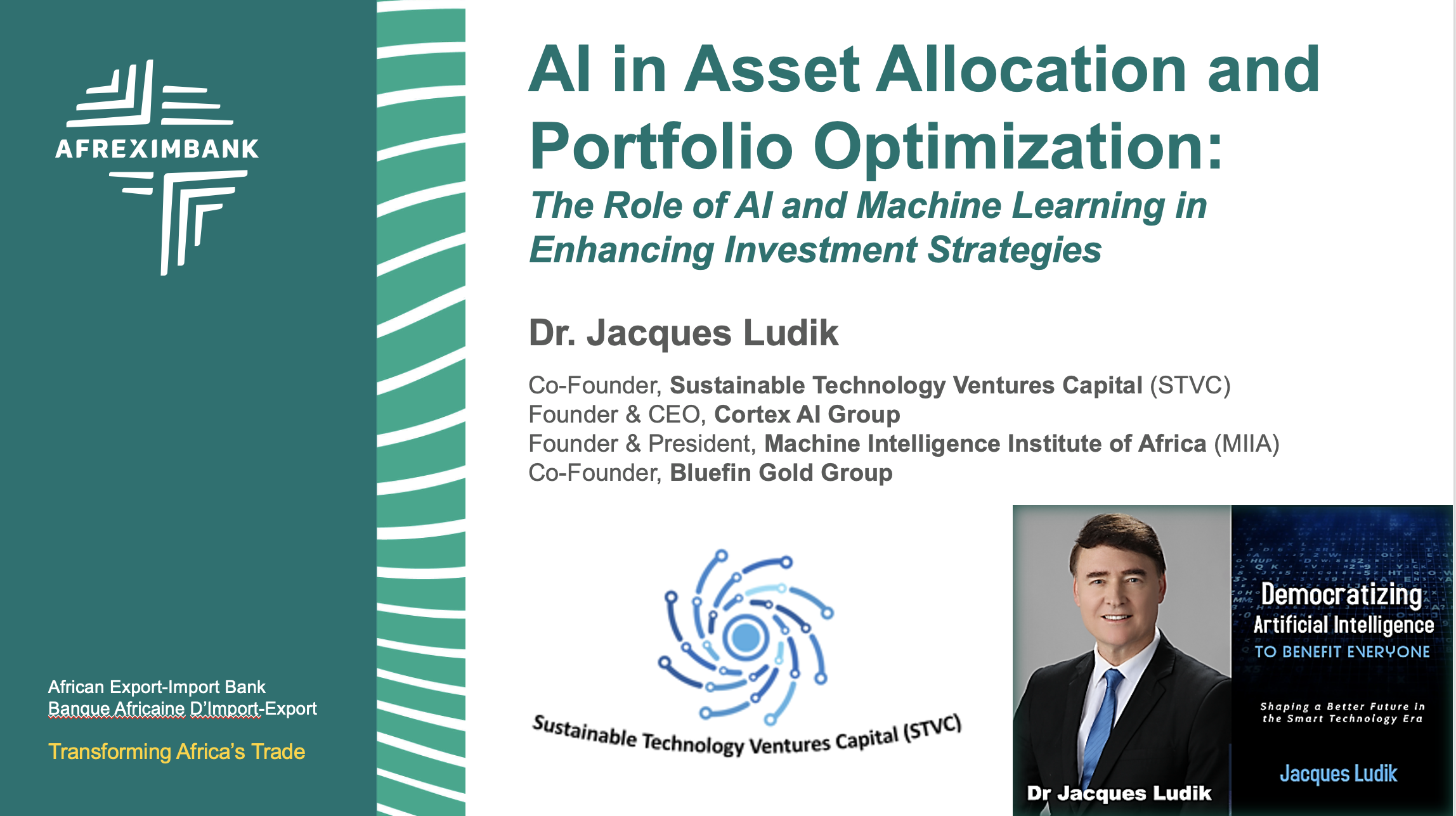 AI in Asset Allocation and Portfolio Optimization – Afreximbank Forum for Portfolio Managers